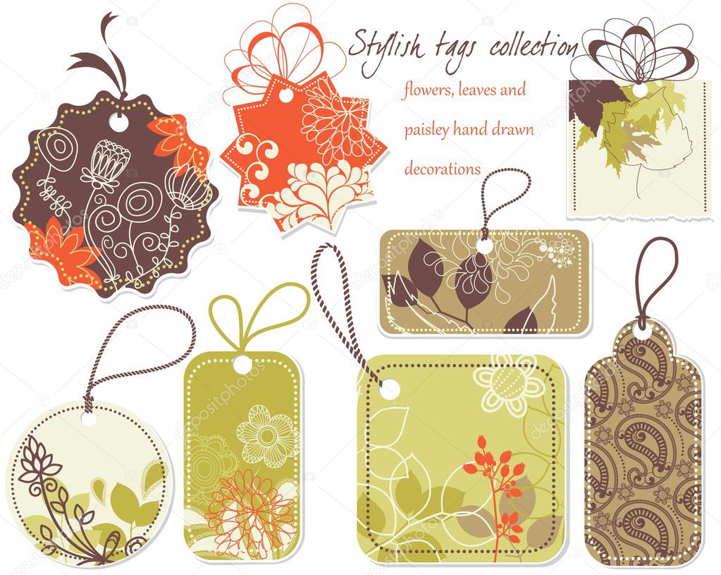 Stylish price tags collection