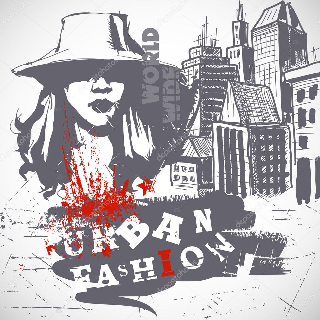 Urban fashion grunge background