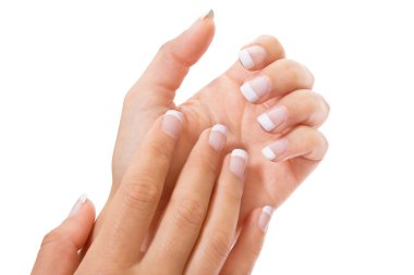 French manicure isolated clipart