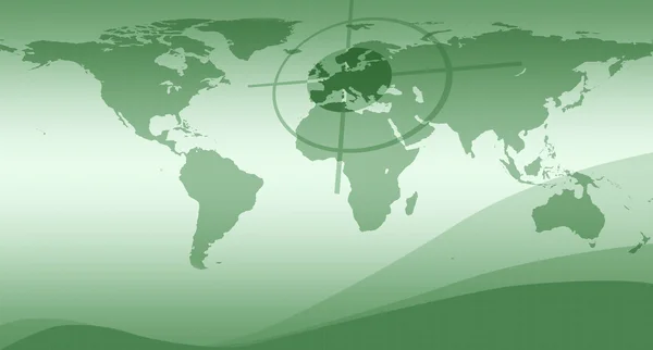 绿色的世界地图 — 图库照片