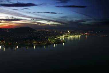 Photo taken to the coast of Rio the Janeiro from the Sugarloaf mountain clipart