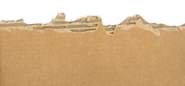 Ein Stück Pappe Großaufnahme Zerrissen — Stockfoto