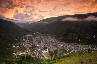 Sunset In Banos De Agua Santa clipart