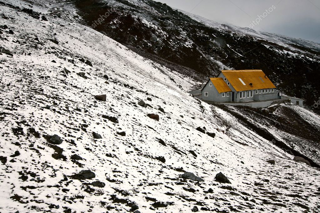 Climbers Refuge On Cotopaxi Volcano