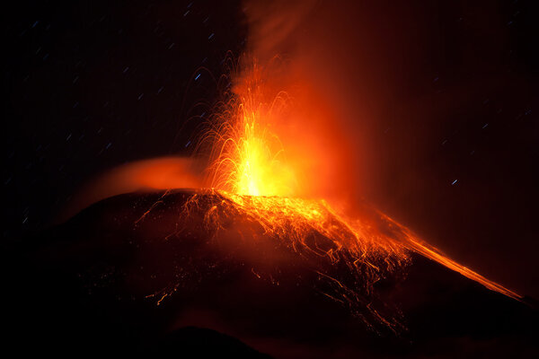 Tungurahua Erupting Horizontal