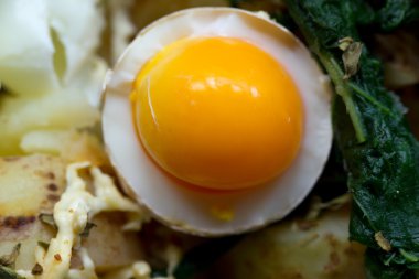 Hard Boiled Egg With Vegetables For Breakfast