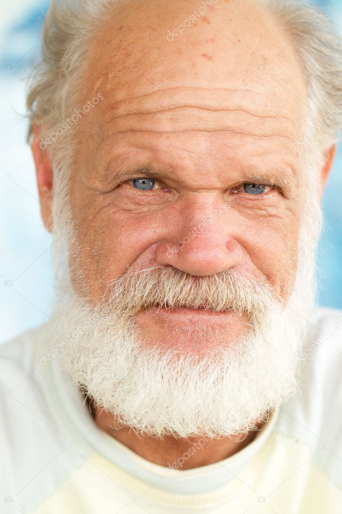 Blue Eyes Gray Old Man Stock Photo by ©ammmit 5141244