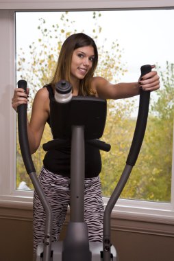 Young woman working out clipart