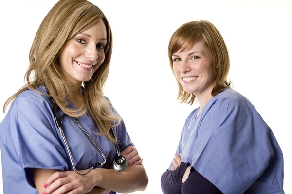 Медсестра и врач в больнице — стоковое фото