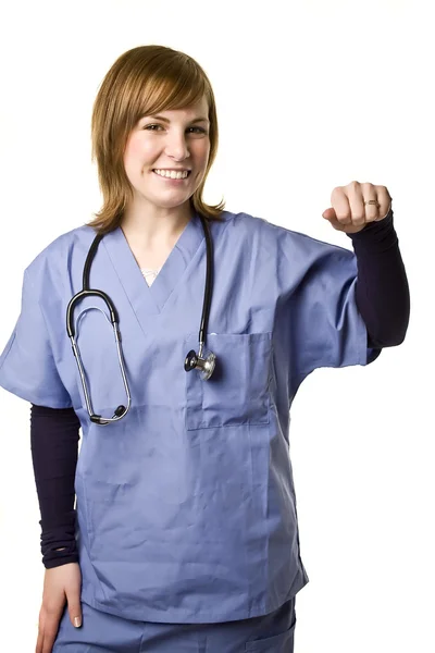 Doctor holding a blank sign — Stock Photo, Image