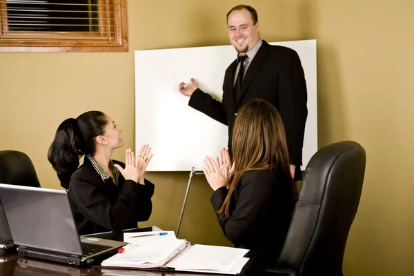 Professionals in a conference clapping — Stock Photo, Image