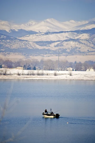 stock image Fishing boat on a lake