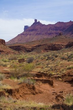 Utah kaya Anıtı ve moab yakın dağlar