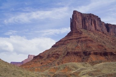 Utah kaya Anıtı ve moab yakın dağlar