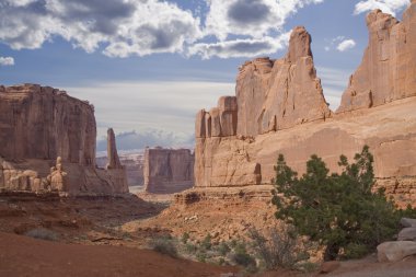 Utah rock monuments and mountains close to Moab clipart