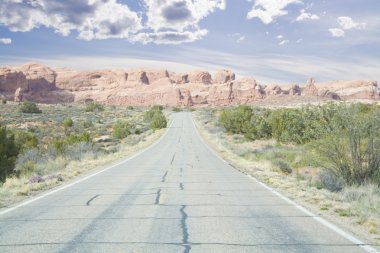 Utah rock monuments and mountains close to Moab clipart