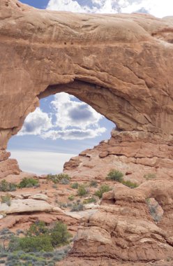 Utah kaya Anıtı ve moab yakın dağlar