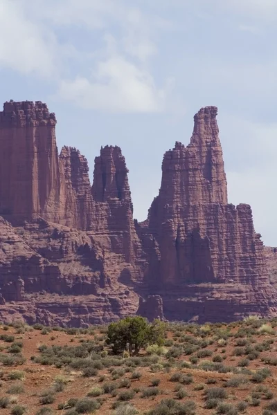 Utah Felsendenkmäler und Berge in der Nähe von Moab — Stockfoto