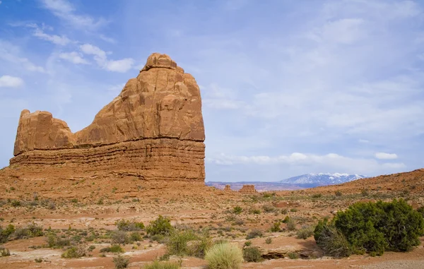 Utah rock monuments and mountains close to Moab — Stock Photo, Image