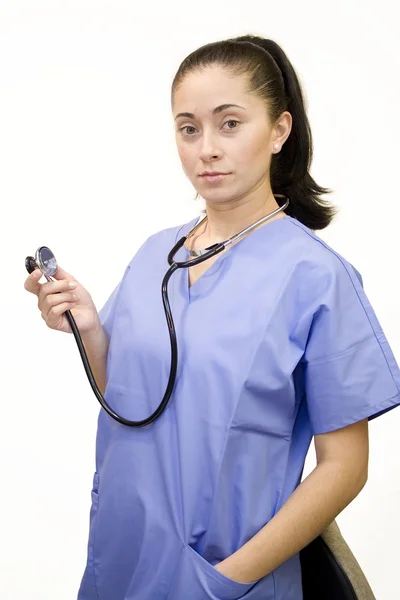 Медсестра у білий — стокове фото