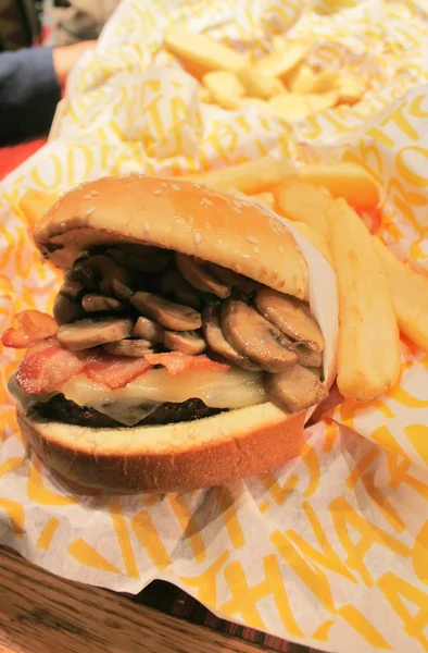 stock image Burger and Fries