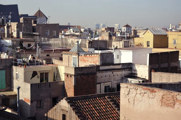 stock image Barcelona roofs