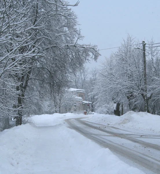 Strada Vuota Inverno — Foto Stock