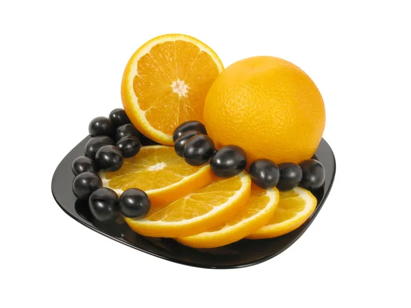 Fruits on dish — Stock Photo, Image