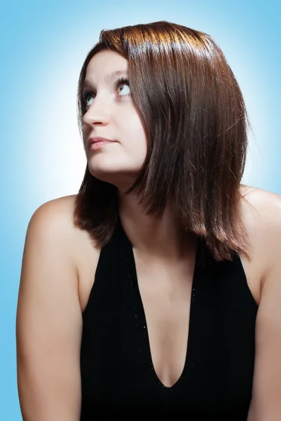 Woman Looking to the Side — Stock Photo, Image