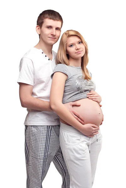 Giovane coppia incinta — Foto Stock