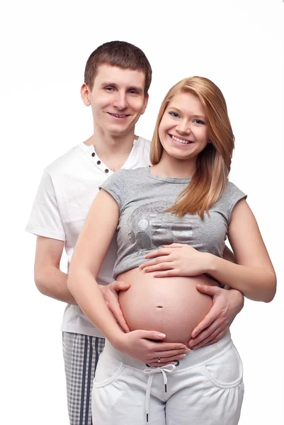 Młoda para w ciąży — Zdjęcie stockowe