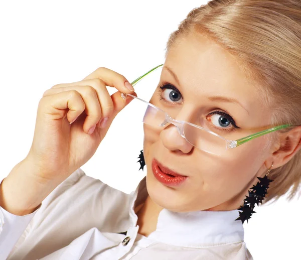 Businesswoman wearing glasses — Stock Photo, Image