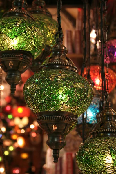Lâmpadas no grande bazar — Fotografia de Stock