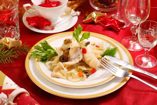 Filety śledziowe na Boże Narodzenie — Zdjęcie stockowe
