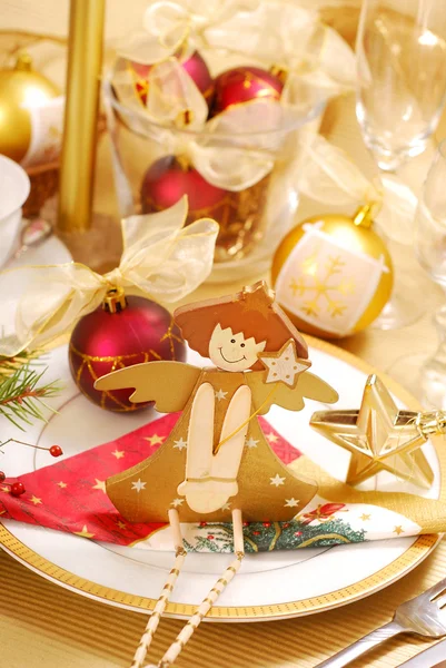 Karácsonyi asztal dekoráció — Stock Fotó