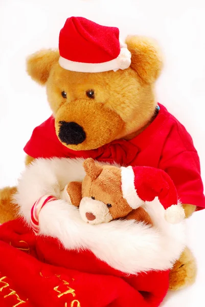 Teddy αρκούδες ως δώρο Χριστουγέννων — Φωτογραφία Αρχείου