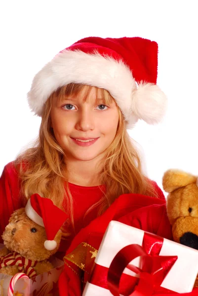 Молодая девушка на Рождество — стоковое фото