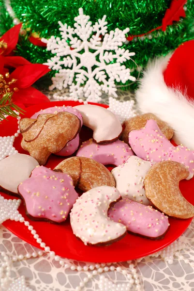Weihnachten Lebkuchen mit Zuckerguss — Stockfoto