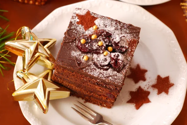 Christmas gingerbread cake — Stock Photo, Image