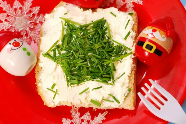 Pequeno-almoço de Natal para criança — Fotografia de Stock