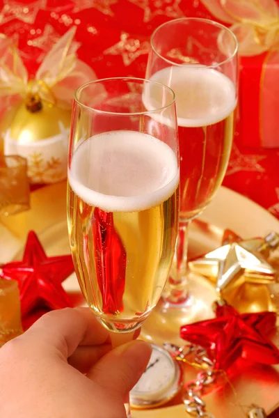Champagne till nyår — Stockfoto
