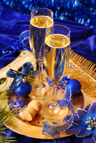 新しい年のためのシャンパン — ストック写真