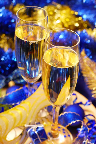 新しい年のためのシャンパン — ストック写真