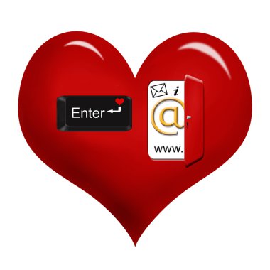 E-love concept clipart