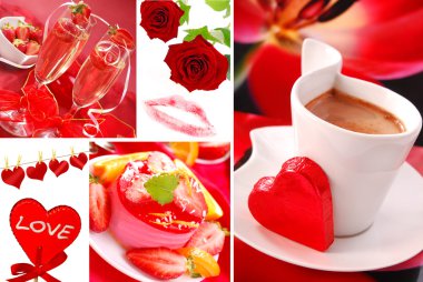 Valentine`s collage clipart