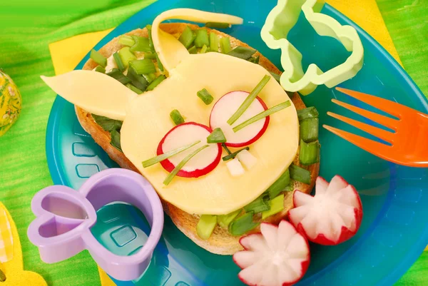 Wielkanoc kanapki dla dzieci — Zdjęcie stockowe