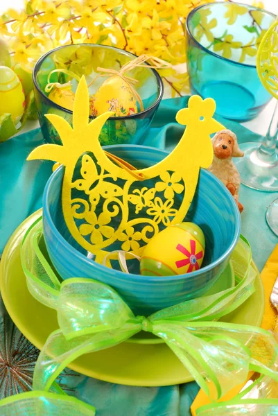Wielkanoc dekoracja stołu — Zdjęcie stockowe