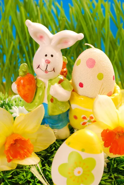 Easter decoration in grass — Zdjęcie stockowe