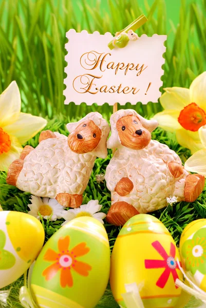Easter decoration in grass — Stock Photo, Image