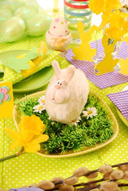 Easter table decoration clipart